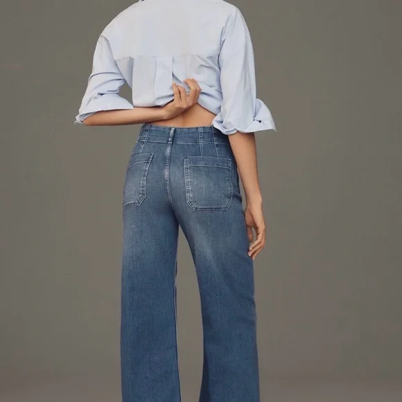 The Colette Crop High-Rise Wide-Leg Jeans by Maeve - Picture 8 of 11
